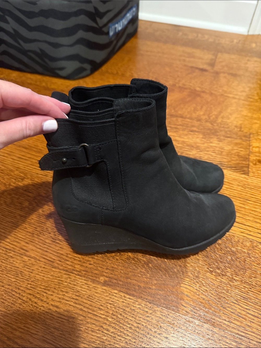 Ugg black wedges